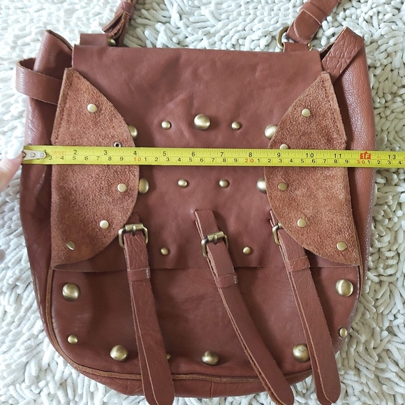Lucky Brand brown leather cross body satchel bag - Picture 3 of 8